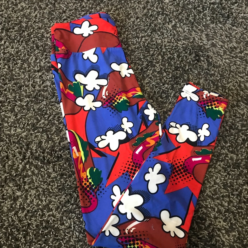 Lularoe hot dog leggings